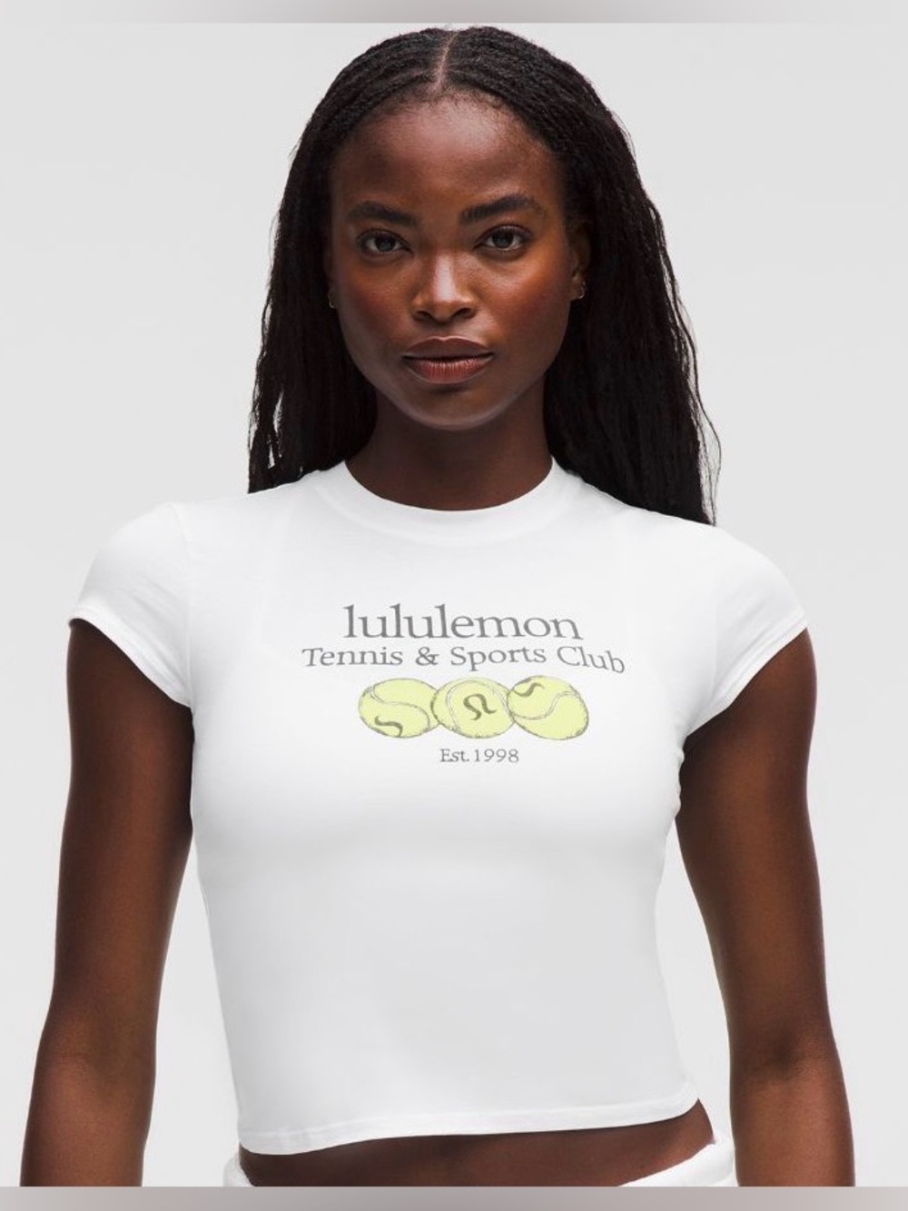 Lululemon Organic Cotton Baby Tee *Graphic White L